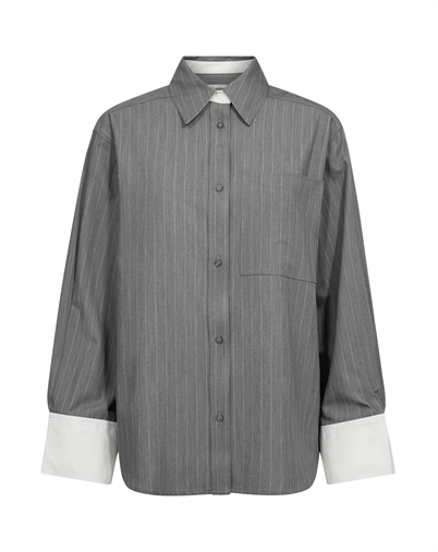 Co´Couture - PennyCC Pin Skjorte - Mid Grey